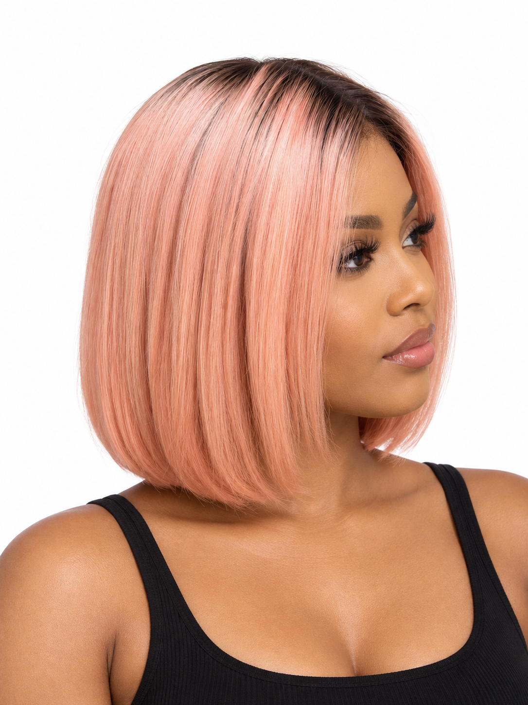 Colored 13X4 Frontal sleek Straight finish Bob wigs