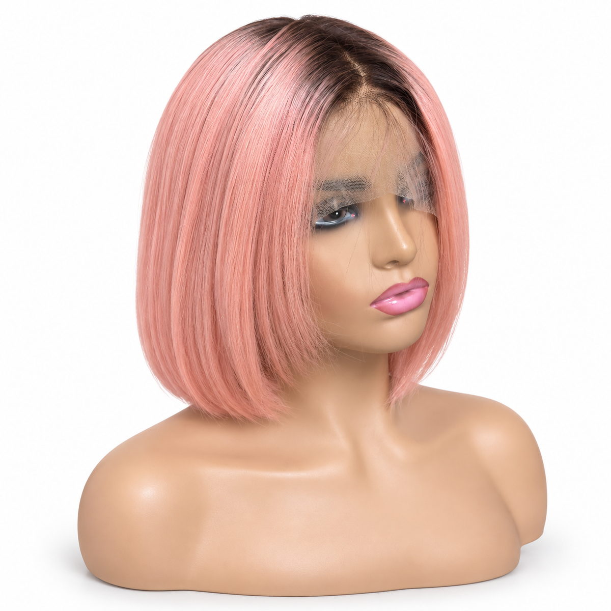 Colored 13X4 Frontal sleek Straight finish Bob wigs