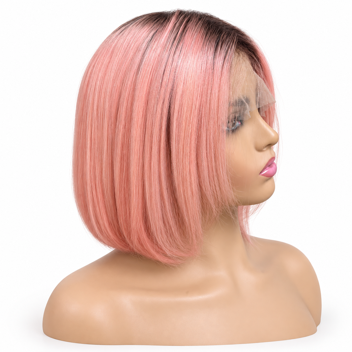 Colored 13X4 Frontal sleek Straight finish Bob wigs