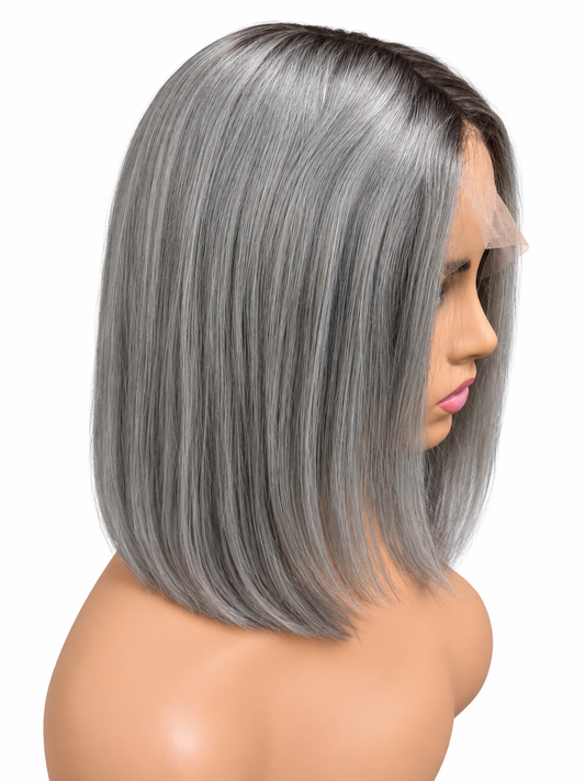 Colored 13X4 Frontal sleek Straight finish Bob wigs