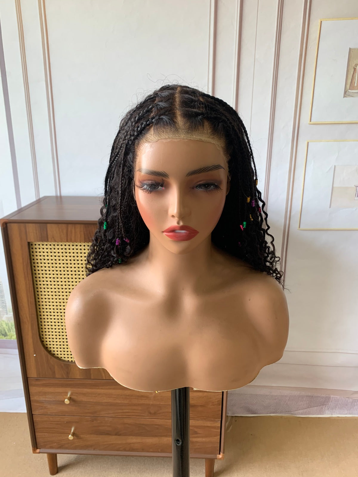 Luxury Half-Braided Deep Curly Glueless 13X6 Lace Front Wig