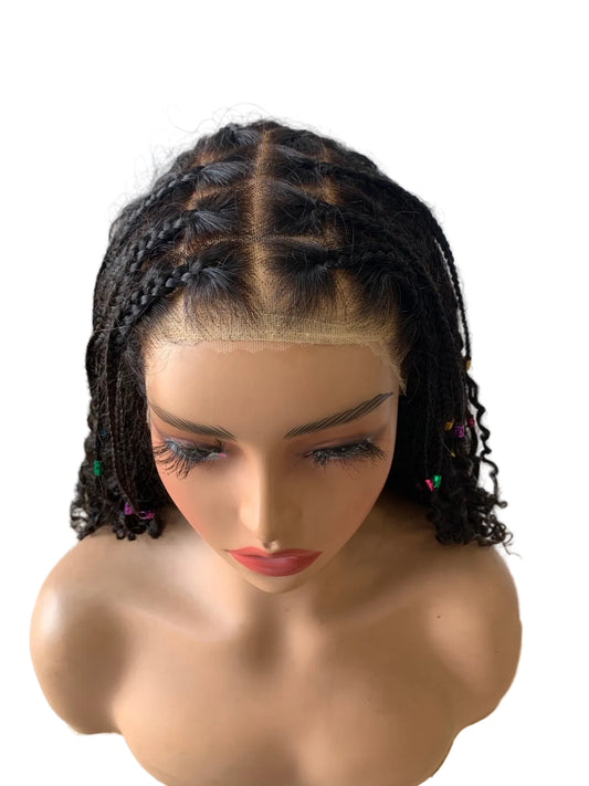 Luxury Half-Braided Deep Curly Glueless 13X6 Lace Front Wig